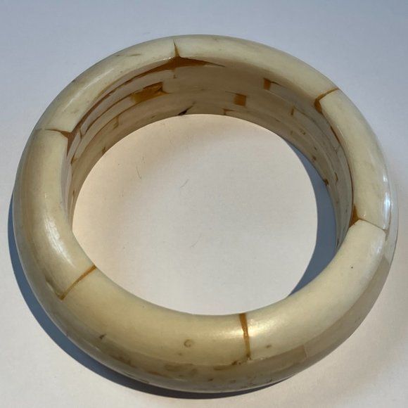 Vintage Bone Bangle Bracelet - Picture 3 of 6